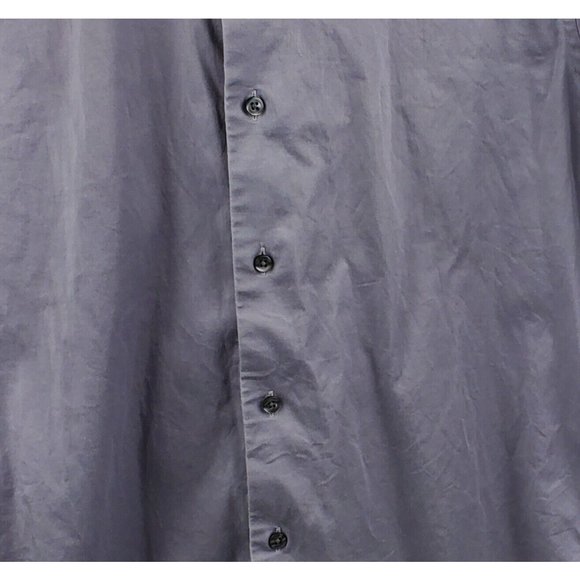 Marc Anthony Slim Fit Button Down Long Sleeve Dress Shirt Mens 16.5-34/35" Gray - Picture 4 of 6